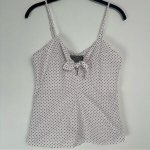 Reformation Tie Front‎ Top Size XS White Ditzy Floral Coquette Clean Girl